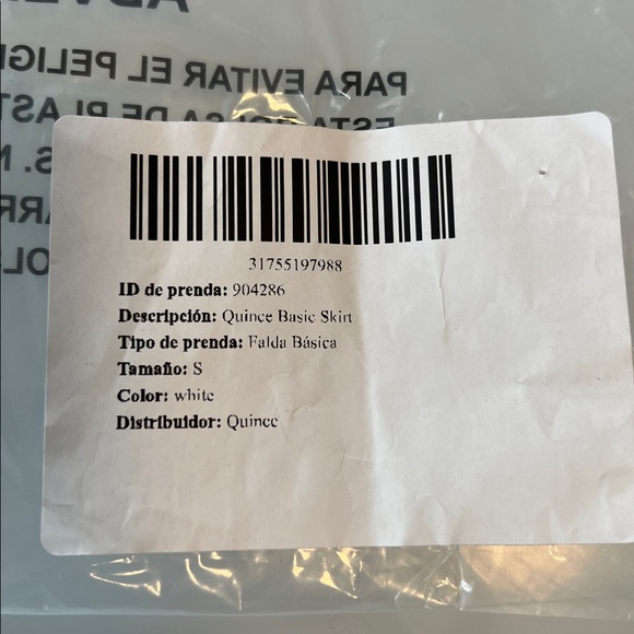 100% organic cotton, gauze, maxi skirt white women’s small NWT - Picture 5 of 6